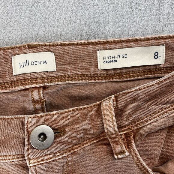 J Jill Denim Jeans Womens 9 Tall Terra Cotta High Rise Cropped Casual Pants - Picture 5 of 9